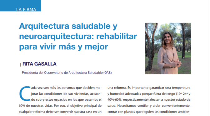 Arquitectura saludable y neuroarquitectura: rehabilitar para vivir más y mejor (iRehabitae)